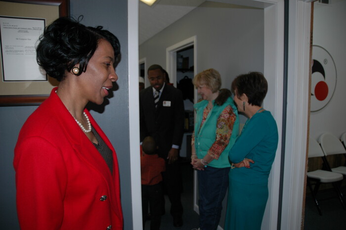 Rosemary Luckett at Ribbon Cutting Of Master The Machine Computer Learning Center