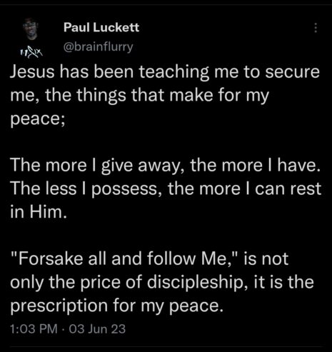 Paul Luckett | Brainflurry.com - The Peculiar Prescription For My Peace