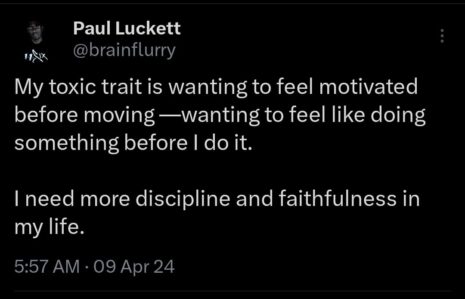 Paul Luckett | Brainflurry.com - The Key To Faithfulness: Keep It Moving