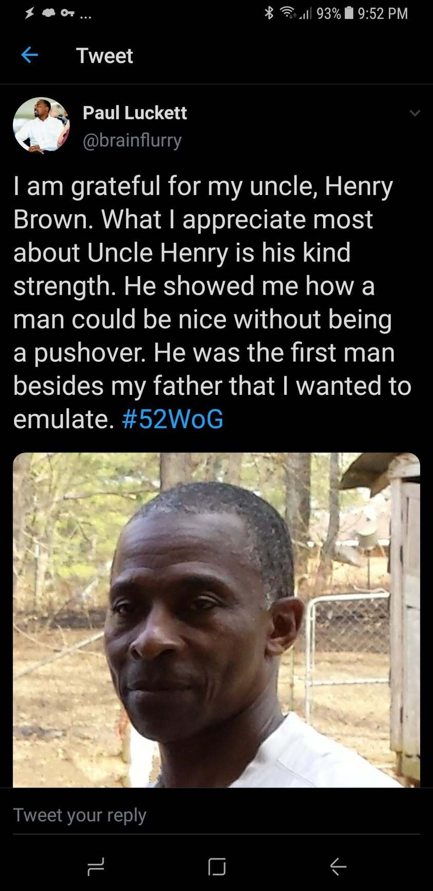 I spent a lot of time with my Uncle Henry growing up. On this particular day, I'm sitting in the…