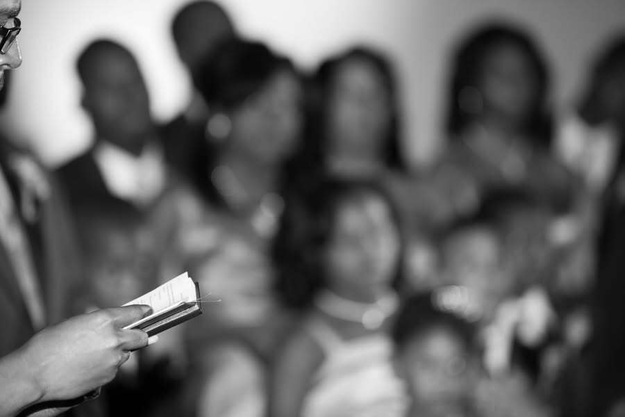 Paul Luckett using The Star Book for Ministers during a wedding.