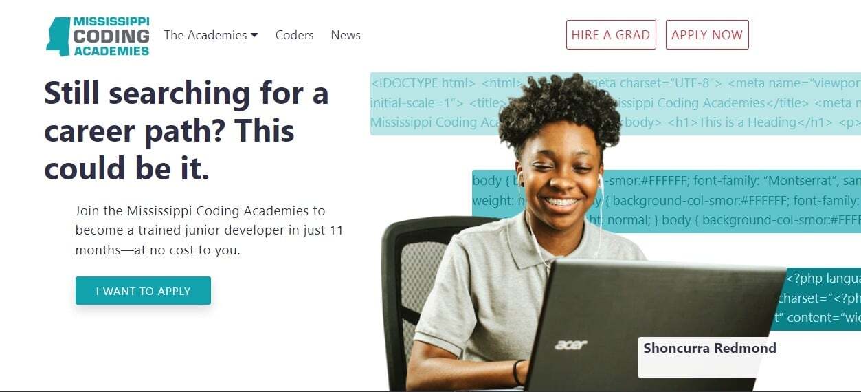 I am a past director and current volunteer with the Mississippi Coding Academies. MCA exists to…