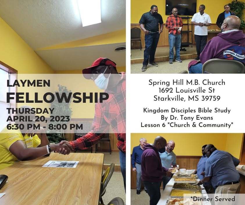 Men from across Starkville are coming together again in a couple of weeks for our monthly Laymen…