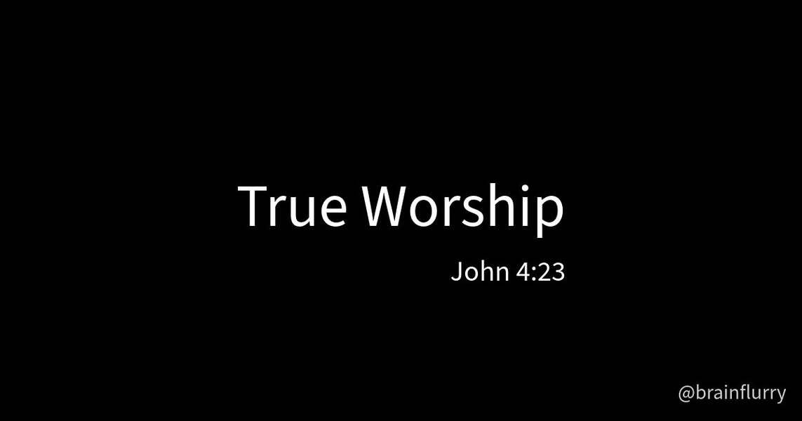 When I understand that Jesus' life is an act of worship, it reveals what true worship isâand…