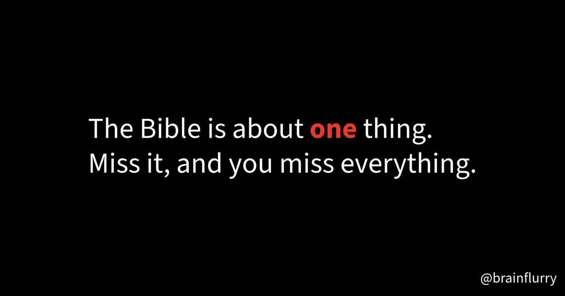 The Bible is about one thing: the glory of God expressed through His Kingdom. Because "kingdom" is…